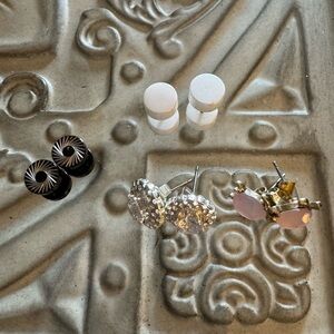 Black and Silver Intricate Earrings